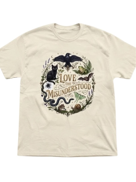Gildan Tops - Cream Love the Misunderstood Wildlife Graphic Tee